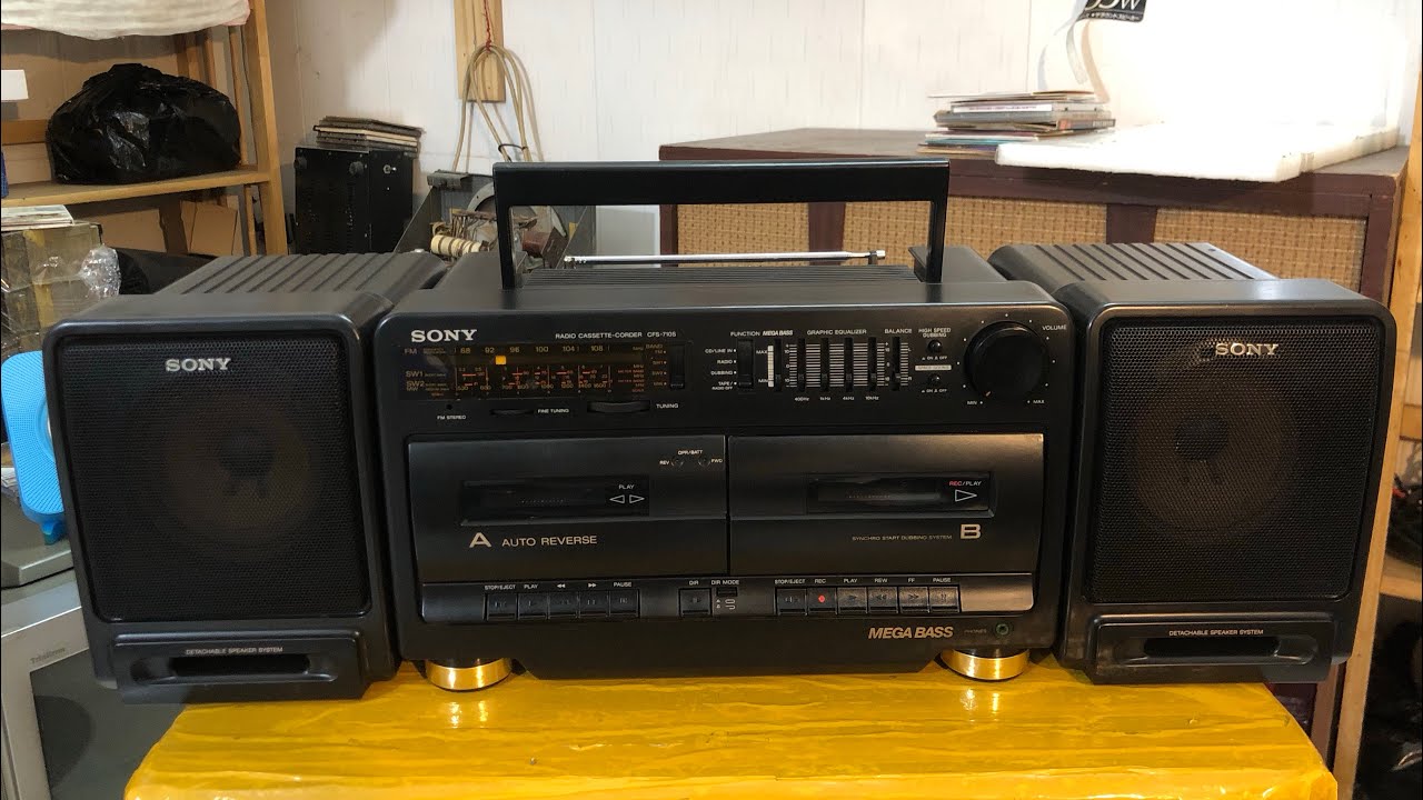 (ĐÃ GIAO LƯU)  Đài Sony cfs-710S. Máy đẹp, hoạt động tốt. Giá 1tr5. Nghe aux hay. Lh 