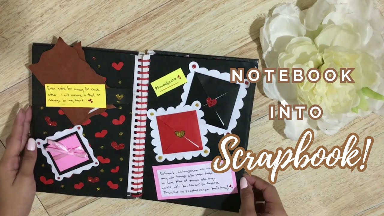 Diy Old Notebook into a Scrapbook.🤎