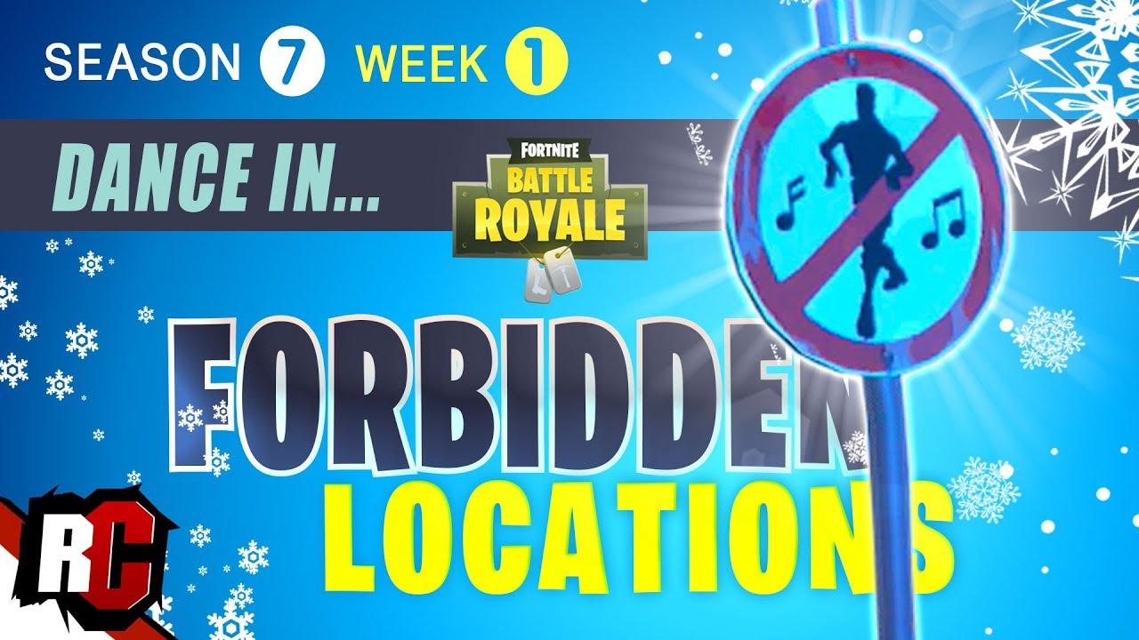 Fortnite | All Forbidden Locations WEEK 1 Dance in Forbidden Locations (Season 7 Challenge)