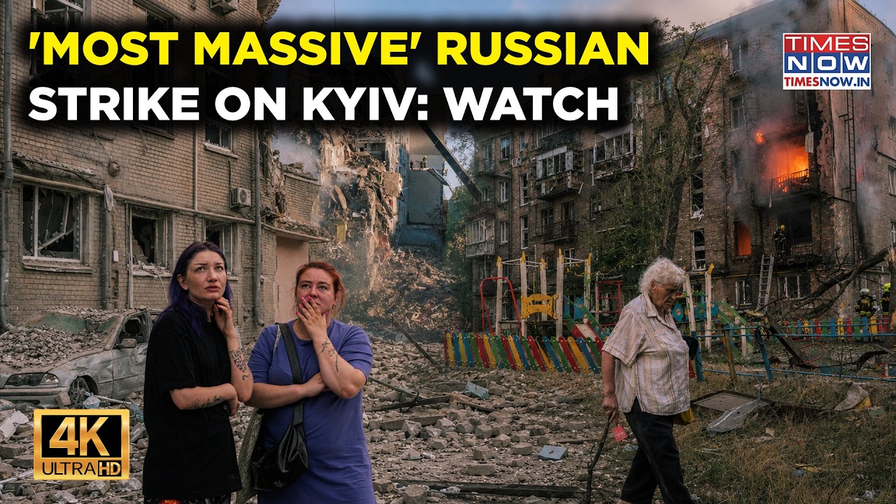 Russia's 'Most Massive' Strike: On Kyiv: Deadly Missiles, Drones Blitz Bleeds Ukraine| Scary Visuals