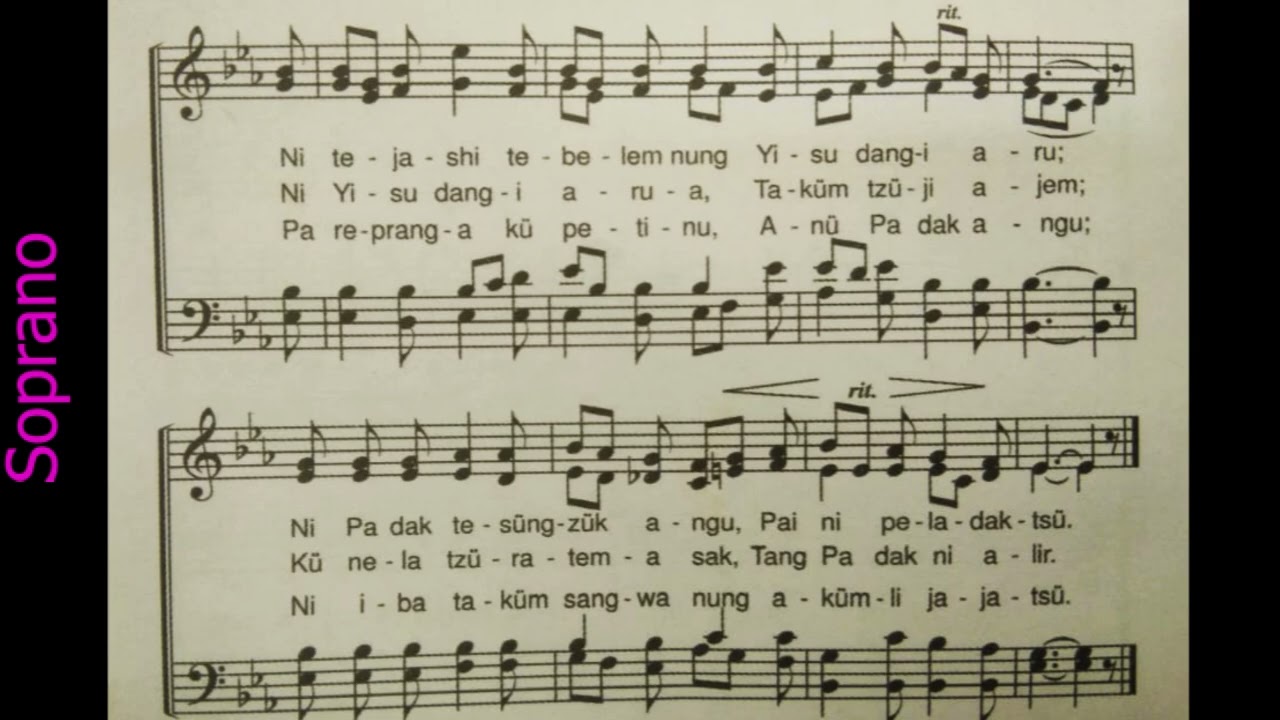 Ao hymnal no. 198 || Yisu ola ni angashi || I heard the voice of Jesus say ||all parts instrumental