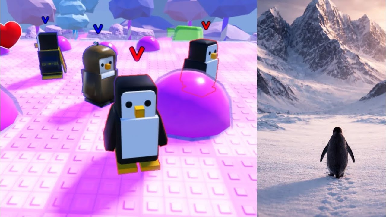 Funny boy plays roblox penguin game