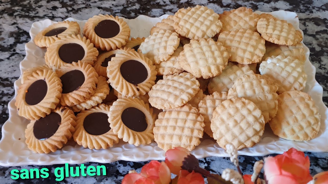 بسكوي رائع ولذيذ بعجين واحد  بدون غلوتينbiscuit sans gluten facile et rapide