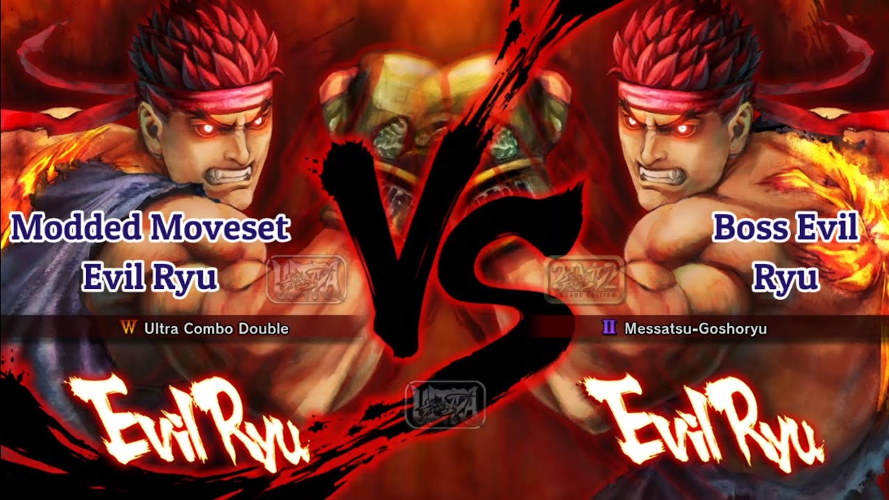 Ultra Street Fighter IV - Modded Moveset Evil Ryu vs Boss Evil Ryu