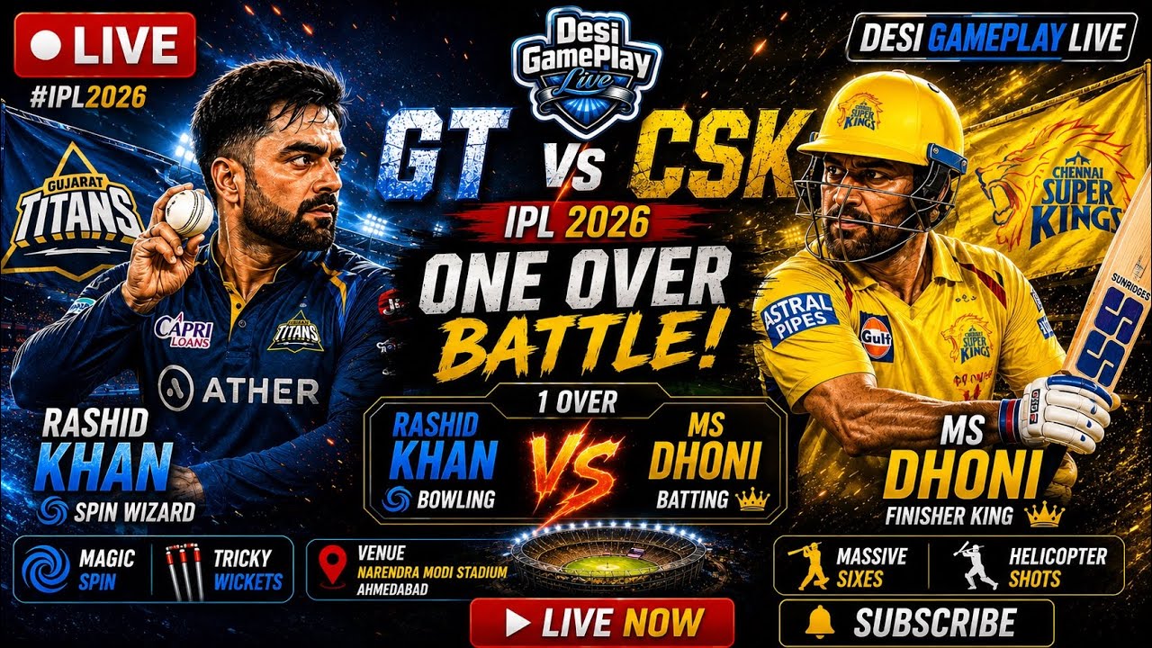Dhoni против Rashid Khan 🔥 Битва одного овера! GT против CSK | IPL 2026 Cricket 24 😱