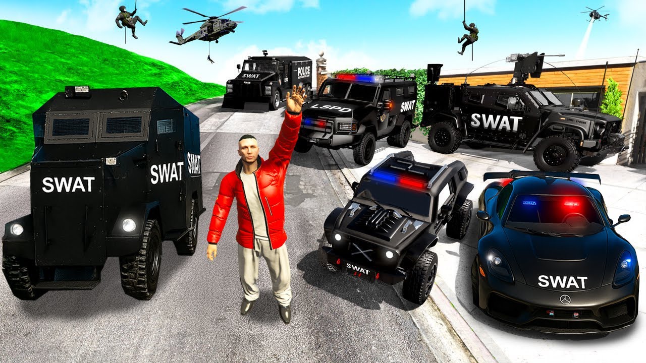 ich KLAUE ALLE SWAT AUTOS in GTA 5!  🚨🚙 (Mods)