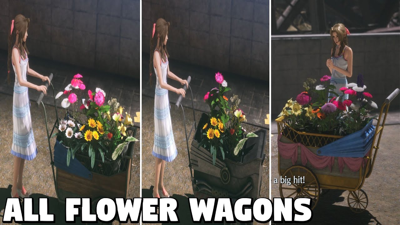 Zack Makes All Flower Wagons - Crisis Core Final Fantasy 7 Reunion