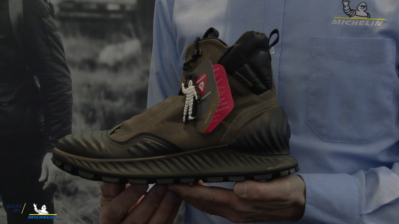 Ecco Exostrike equipped with Michelin Soles at ISPO 2019