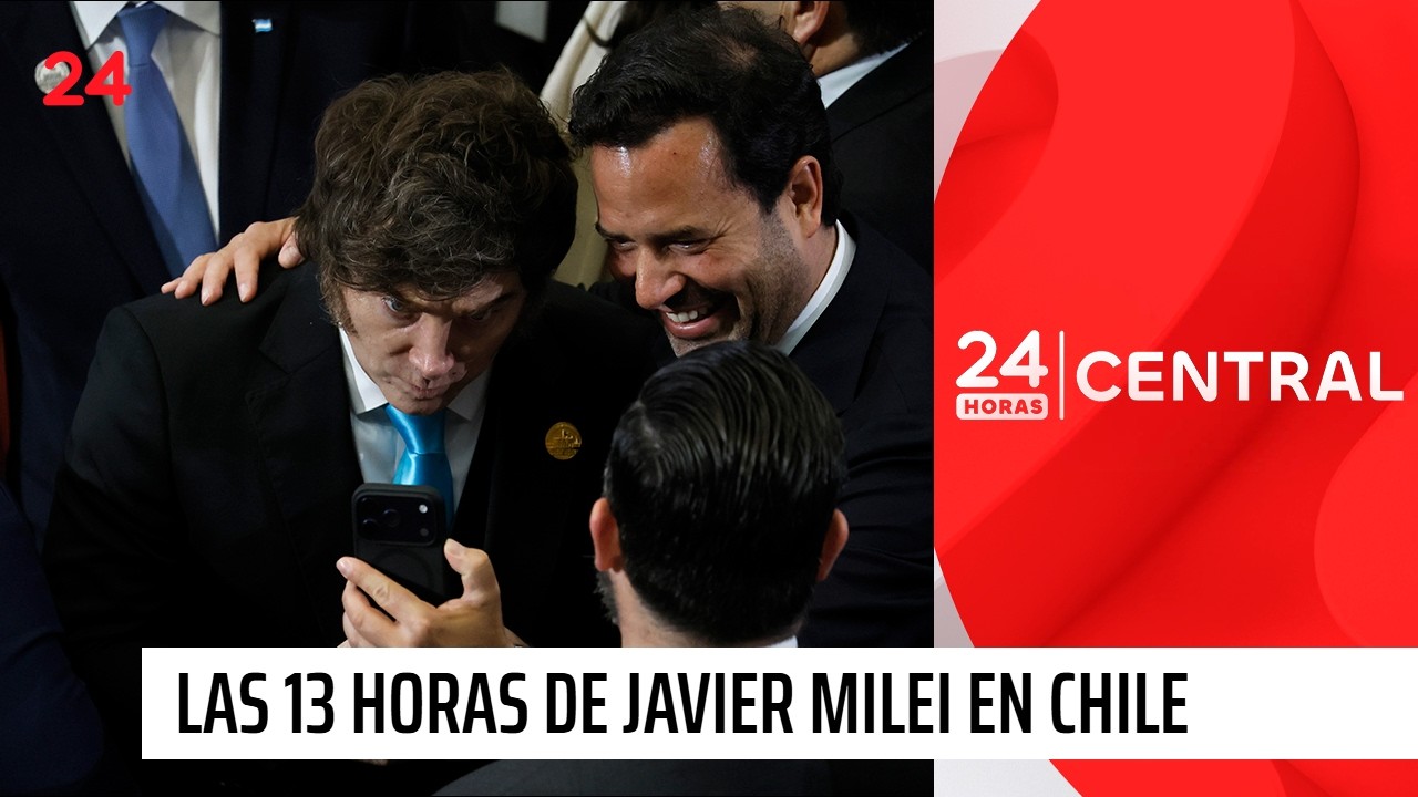 Así fueron las 13 horas de Javier Milei en Chile | 24 Horas TVN Chile