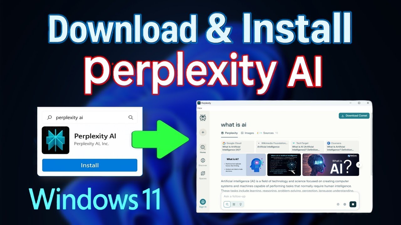Приложение Perplexity AI для Windows 11 | Как загрузить и использовать: пошаговая инструкция