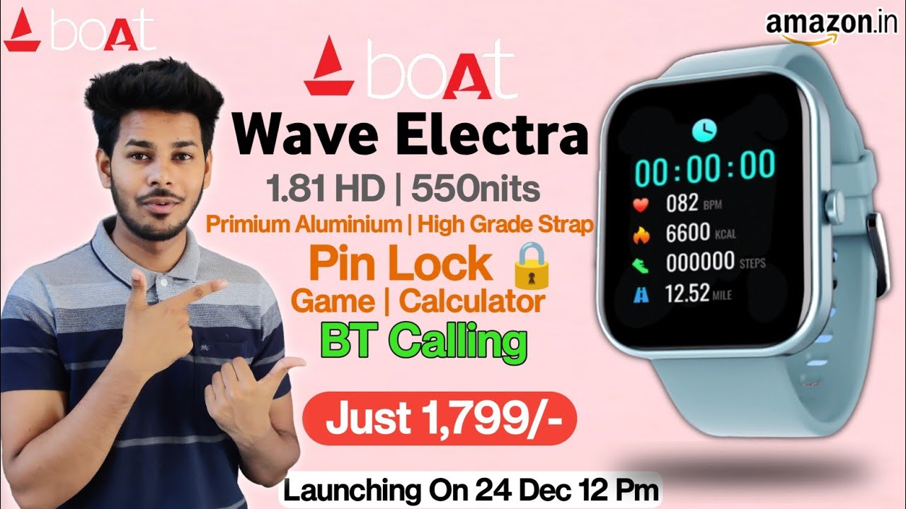 Boat Wave Electra Smartwatch 🔥| 1.81 HD ⚡| BT Calling ⚡| Lock🔒| Primium Metal |  boat wave electra