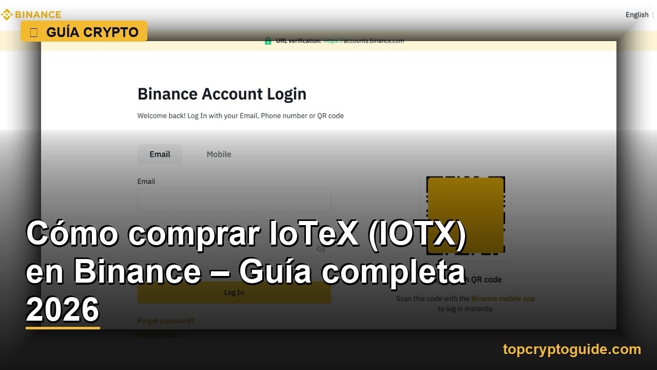 C&oacute;mo comprar IoTeX (IOTX) en Binance &ndash; Gu&iacute;a completa 2026