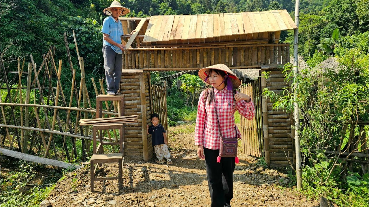 Pure joy: Rebuilding the gate with grandpa after a big storm - Digging cassava - Cooking | Pet care