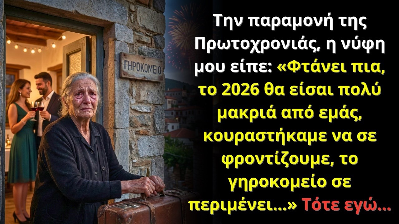 Την παραμονή της Πρωτοχρονιάς, η νύφη μου είπε: «Φτάνει. Το 2026 θα πας σε γηροκομείο…»
