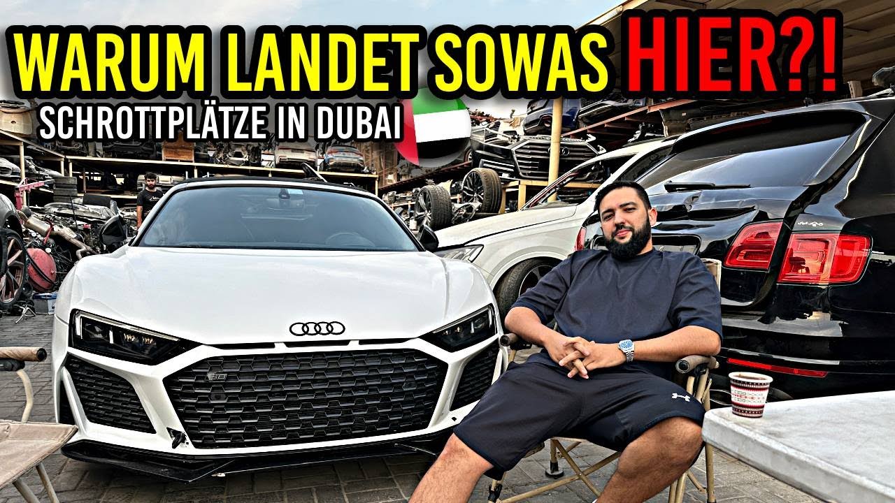 Lambos, Audi R8 und Porsche🤑auf dem Schrottplatz in Dubai!
