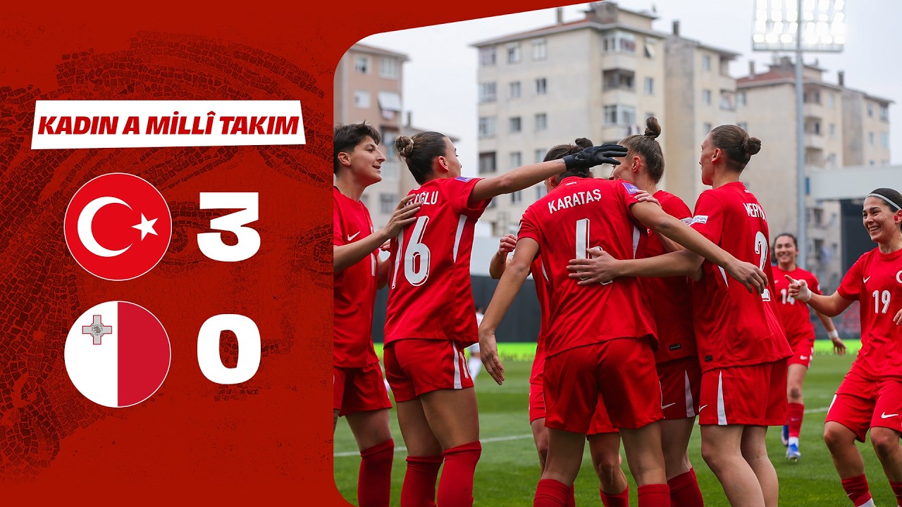 Kadın A Millî Takım Maç Özeti | Türkiye 3-0 Malta | FIFA Kadınlar Dünya Kupası Avrupa Elemeleri