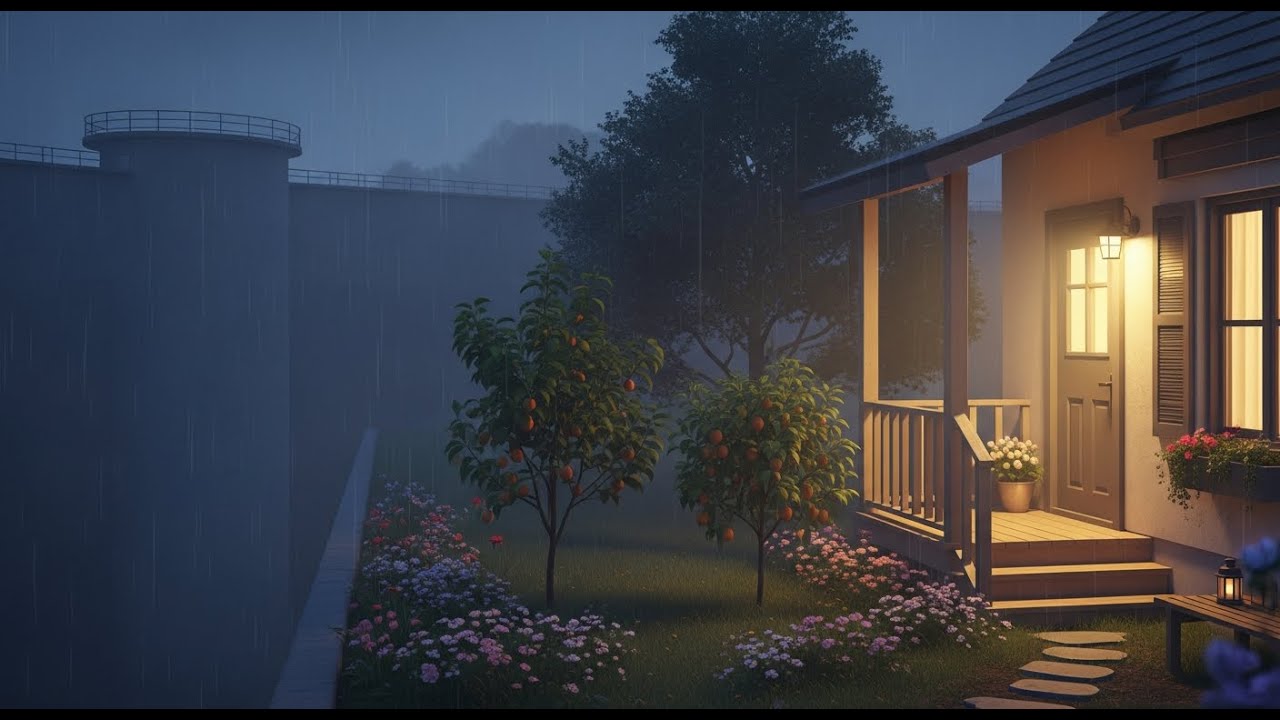 Peaceful Pondside Rain at Night | Sleep ASMR