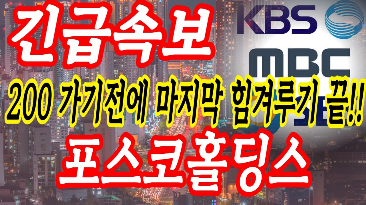 포스코홀딩스 쫄지마라 제발