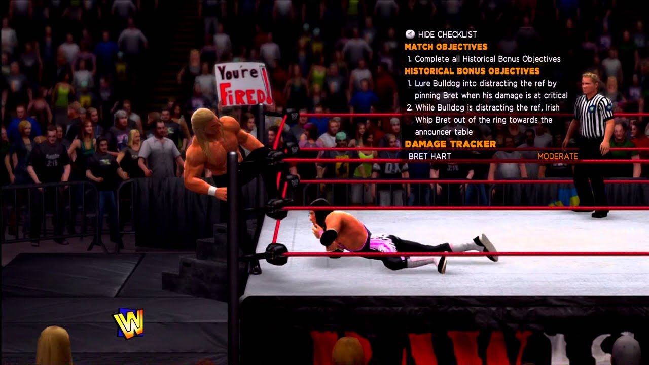 WWE '13 Attitude Era: Rise of D-X - Bret Hart Vs. Triple H (9/13)