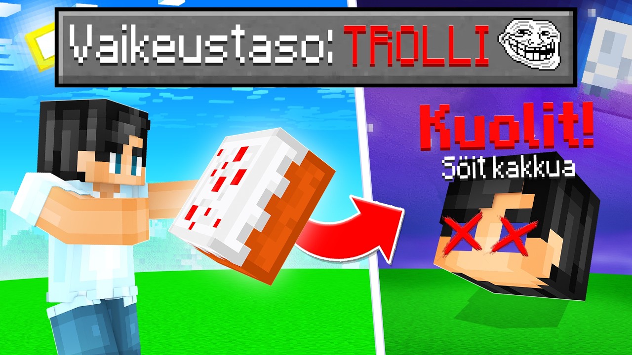 Minecraft, MUTTA Vaikeustaso On TROLLI?!