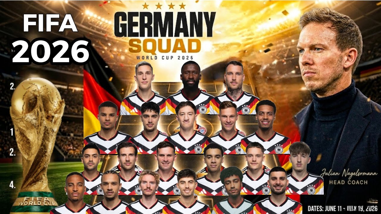 FIFA World Cup 2026 | Germany Team Final Squad | Germany Squad for Fifa World cup 2026