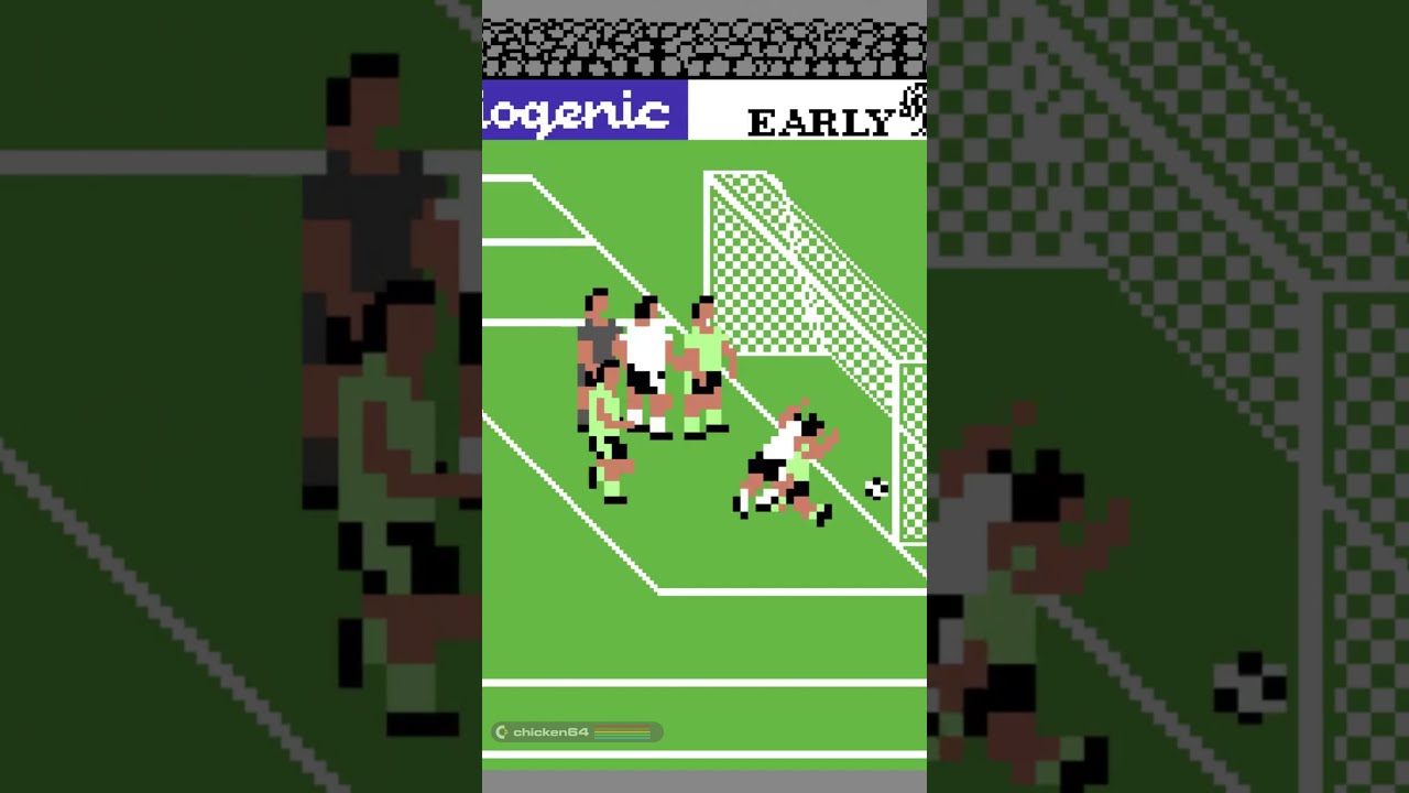Best of Emlyn Hughes Soccer for the Commodore C64 vs. Level 10 #retrogaming #shorts #c64 01