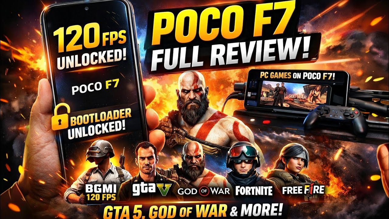 Poco F7's True Potential UNLOCKED! ⚡ Custom ROM, 2.3M Antutu,bgmi,GTA 5 & God of War Tested!
