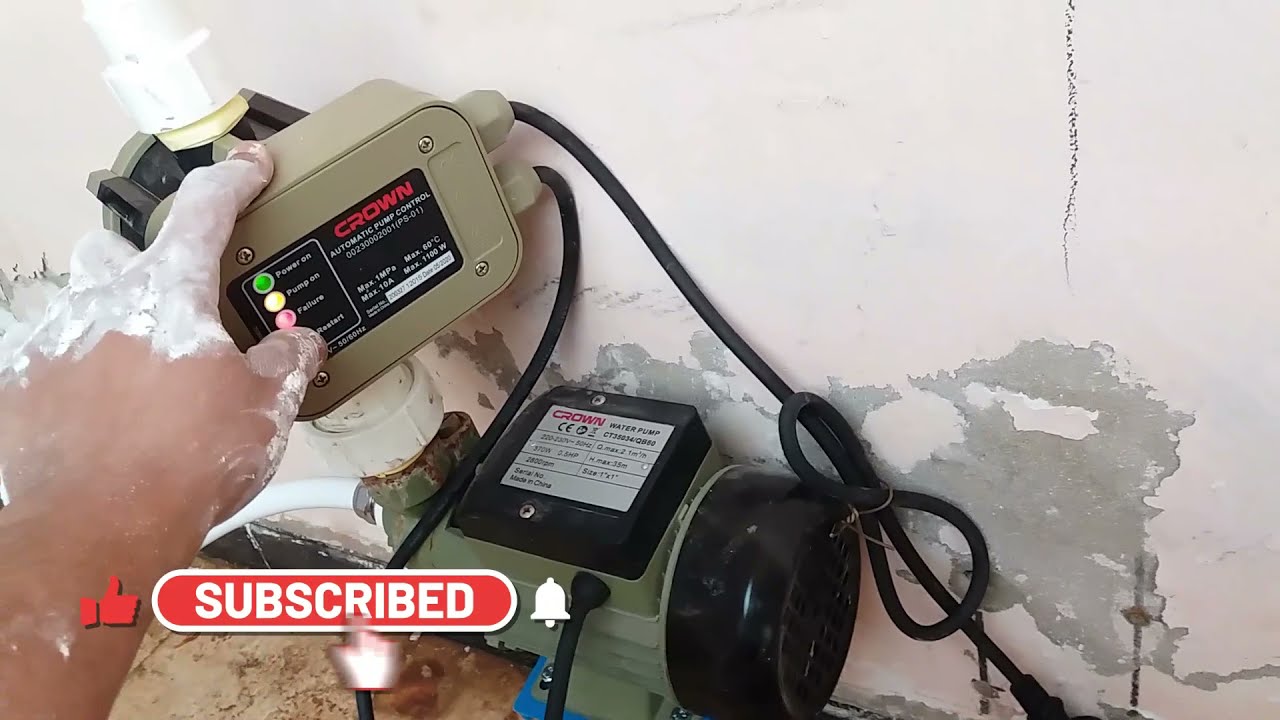 تركيب خزان الماء مع المضخة على خط واحد / installation pompe a eau avec reservoir