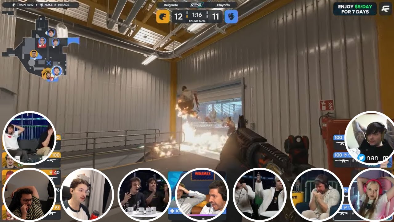 STREAMERS REACT TO FALCONS V FURIA SEMIFINAL | FINAL MOMENTS | CS2