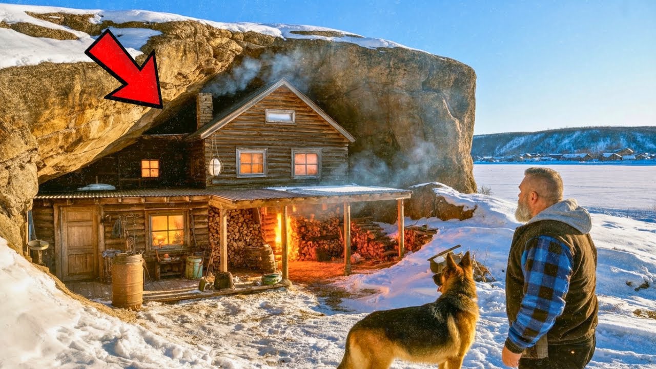 Nobody Believed When Veteran and His Dog Built Cave Cabin... Until 5-Day Blizzard Froze Town