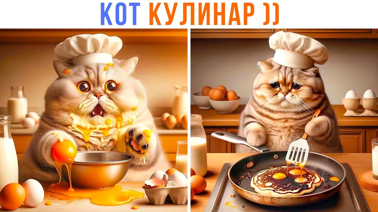 КОТ КУЛИНАР ))) | Приколы с котами | Мемозг 1372