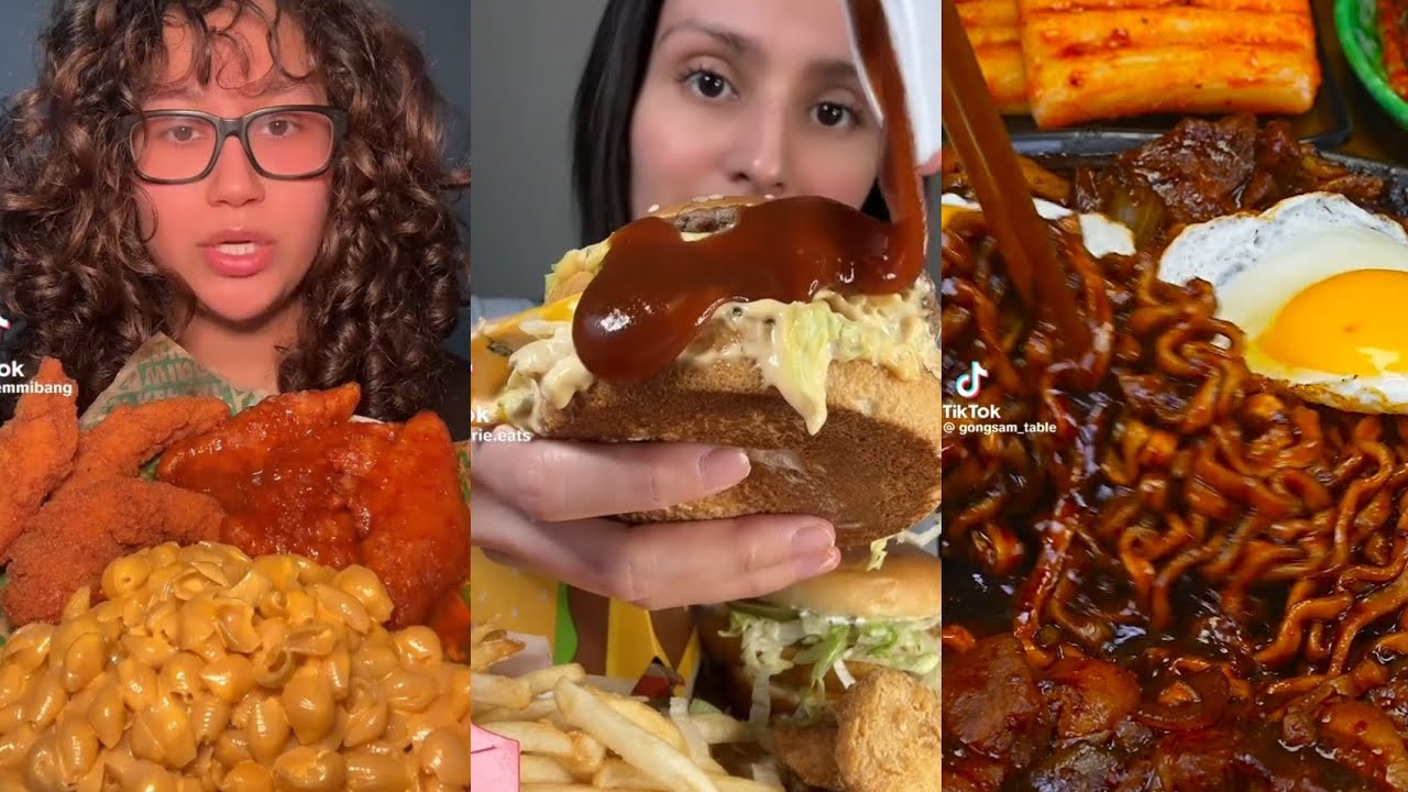 TIKTOK MUKBANG COMPILATION WINGSTOP FRIED CHICKEN BULDAK RAMEN IN N OUT FLYING DUTCHMAN TACO BELL