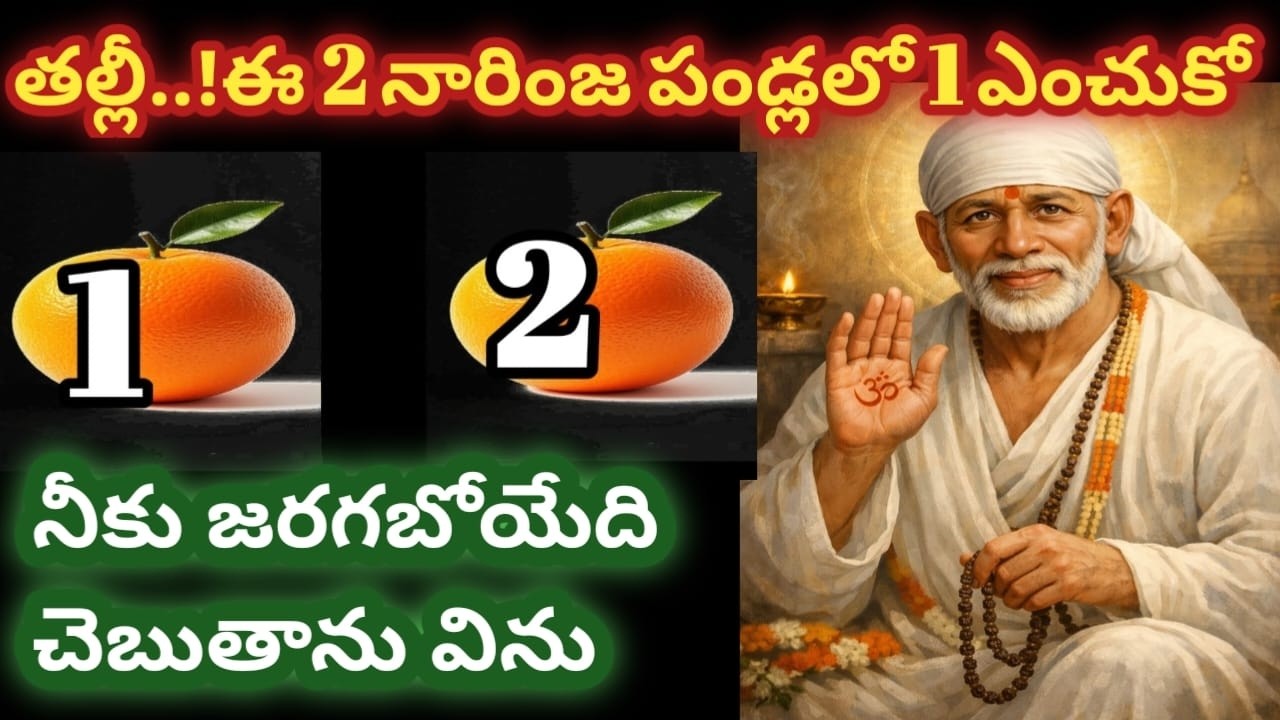బిడ్డా! ఈ రెండు నారింజ పండ్లలో ఒకటి ఎంచుకో, నీకు జరగబోయేది చెబుతాను విను తల్లి@Saptha-chakra