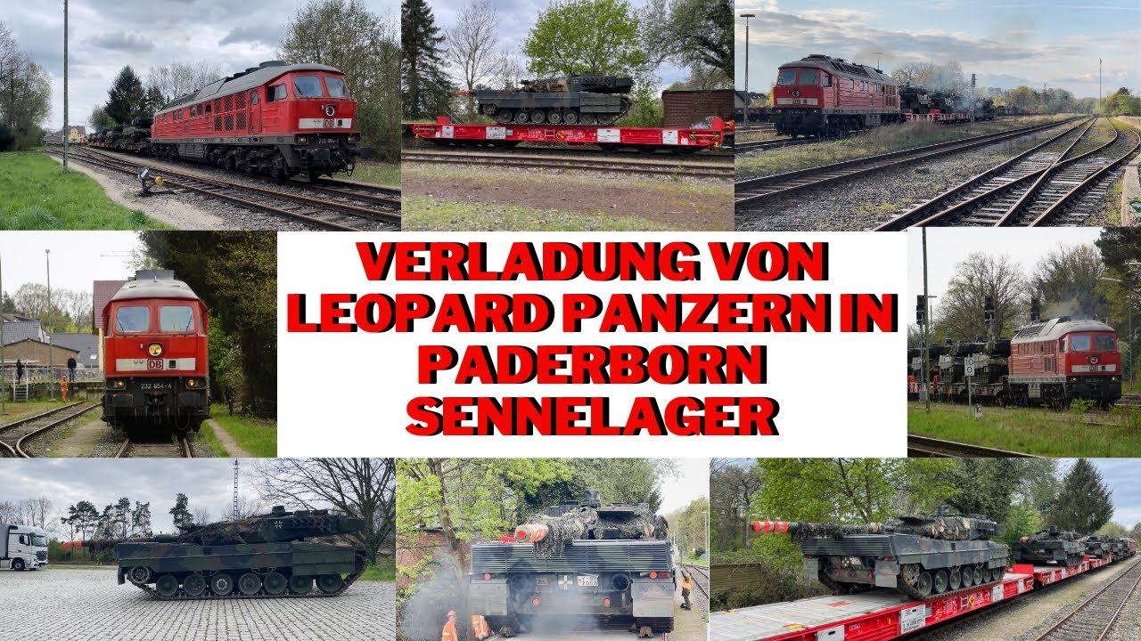 Verladung von Leopard Panzern in Paderborn Sennelager #railway #train #treinen #trainspotting