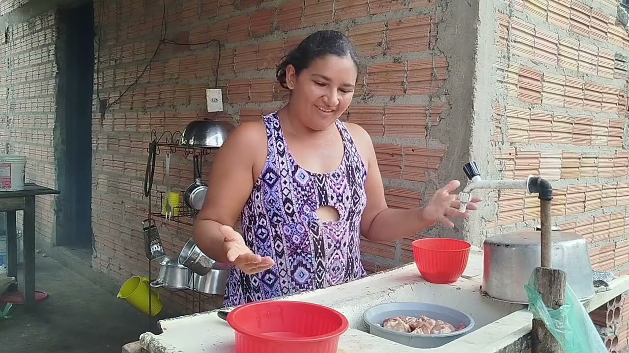 Fiz moela de galinha para o almoço 