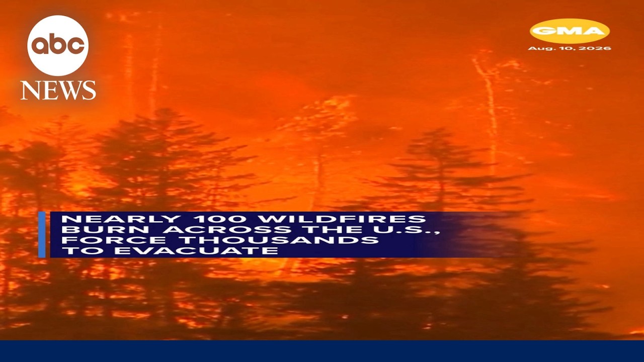 Nearly 100 wildfires burn across the U.S., force thousands to evacuate