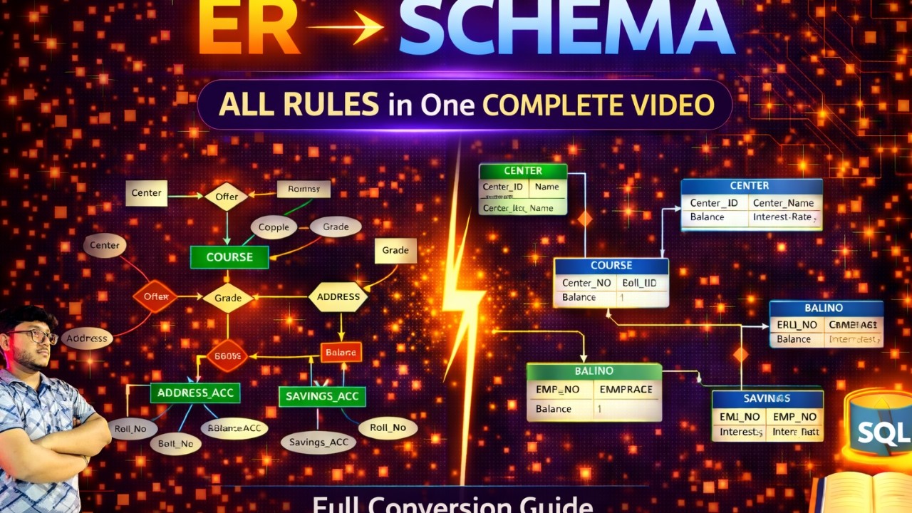 ER Diagram to Relational Schema 🔥| All Conversion Rules Explained (DBMS) #sql #dbms #trending #viral