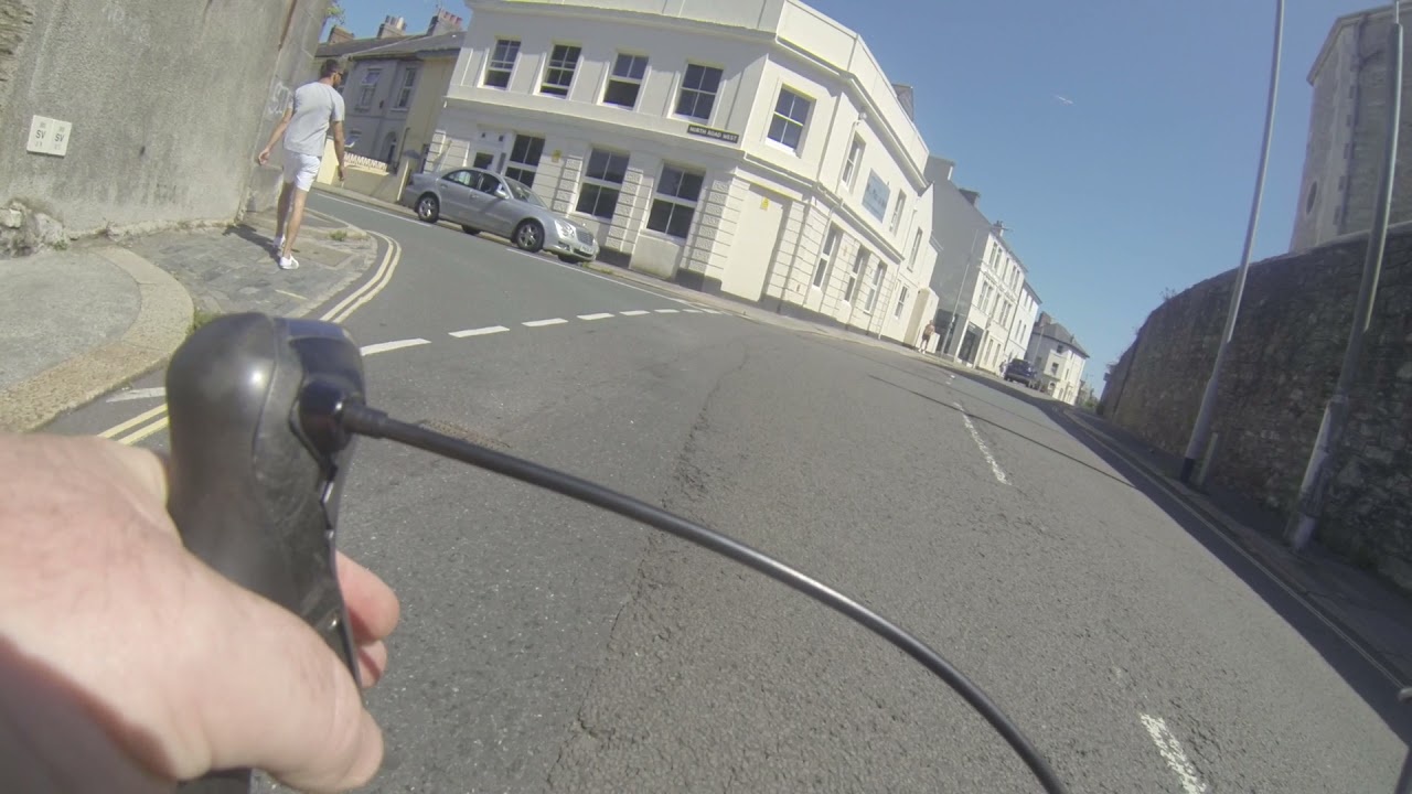 This is what 10 mph looks like on a bicycle.