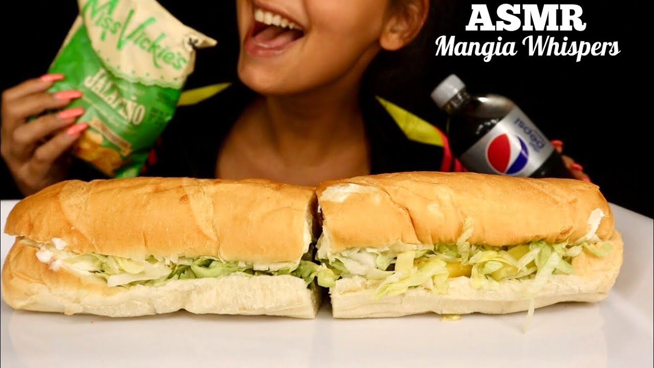 ASMR | EATING A SUBWAY SANDWICH! MUKBANG (WHISPER) | MANGIA WHISPERS 먹방