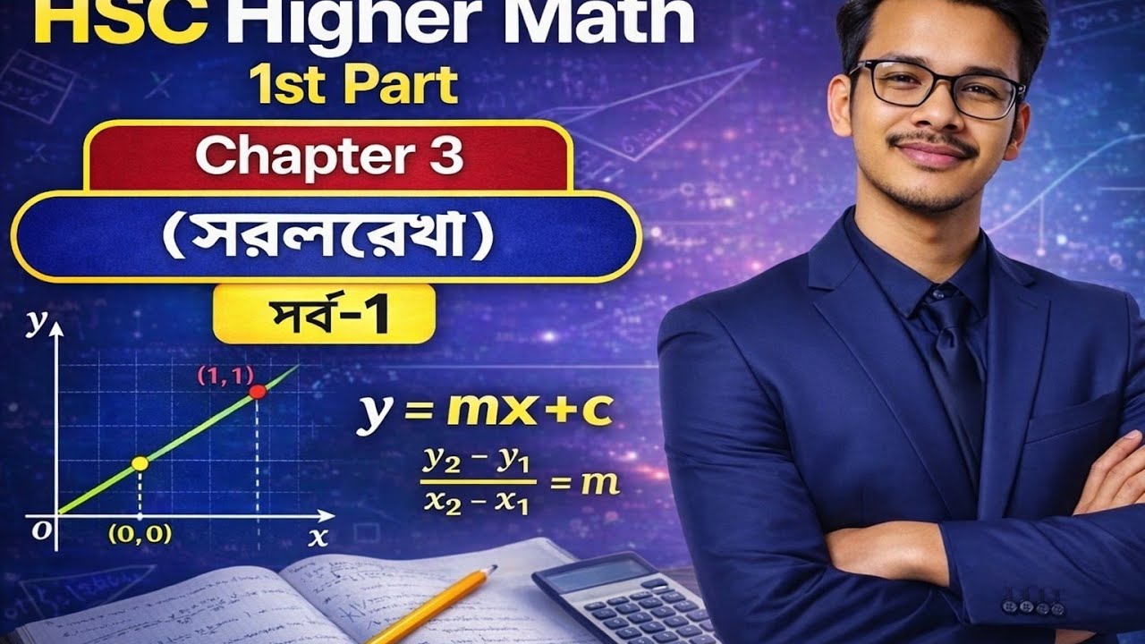 HSC higher math || সরলরেখা || chapter 3 || কার্তেসীয় ও পোলার স্থানাংক ও সমীকরণ || Part -(1)||