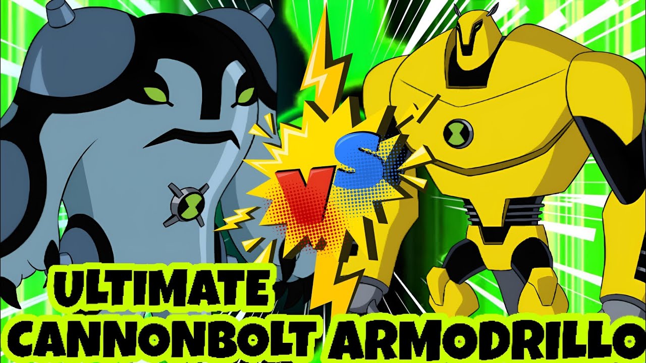 Ultimate Cannonbolt vs Armodrillo (Ben 10 xenodrome) Ultimate Cannonbolt Transformation