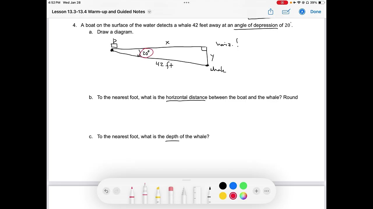 Solving Right Triangles, Practical Problems with Trig