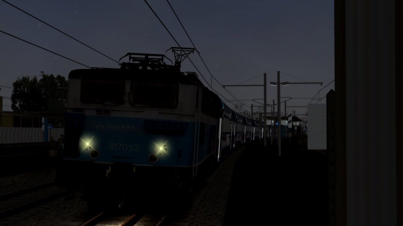 [CAB-RIDE-Open Rails] de Paris Montparnasse a Trappes sur le Transilien N en BB17053 et VB2N 2023