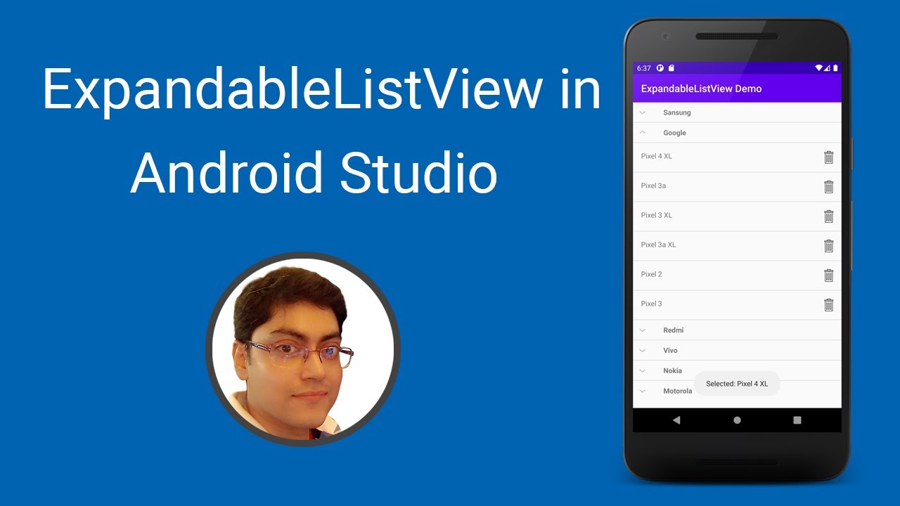 ExpandableListView in Android Studio