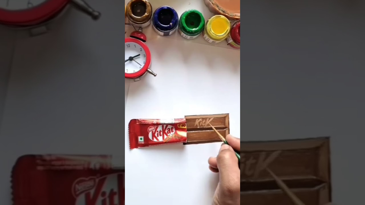 Kitkat realistic Drawing #shorts #ytshorts #art #drawing #painting #creativehobbies #artdrawing