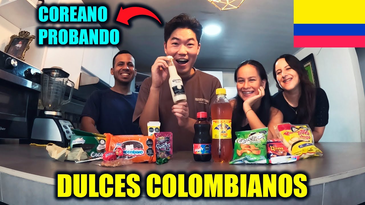 COREANO PROBANDO DULCES COLOMBIANOS PRIMERA VEZ | COLOMBIA (2) 🇨🇴