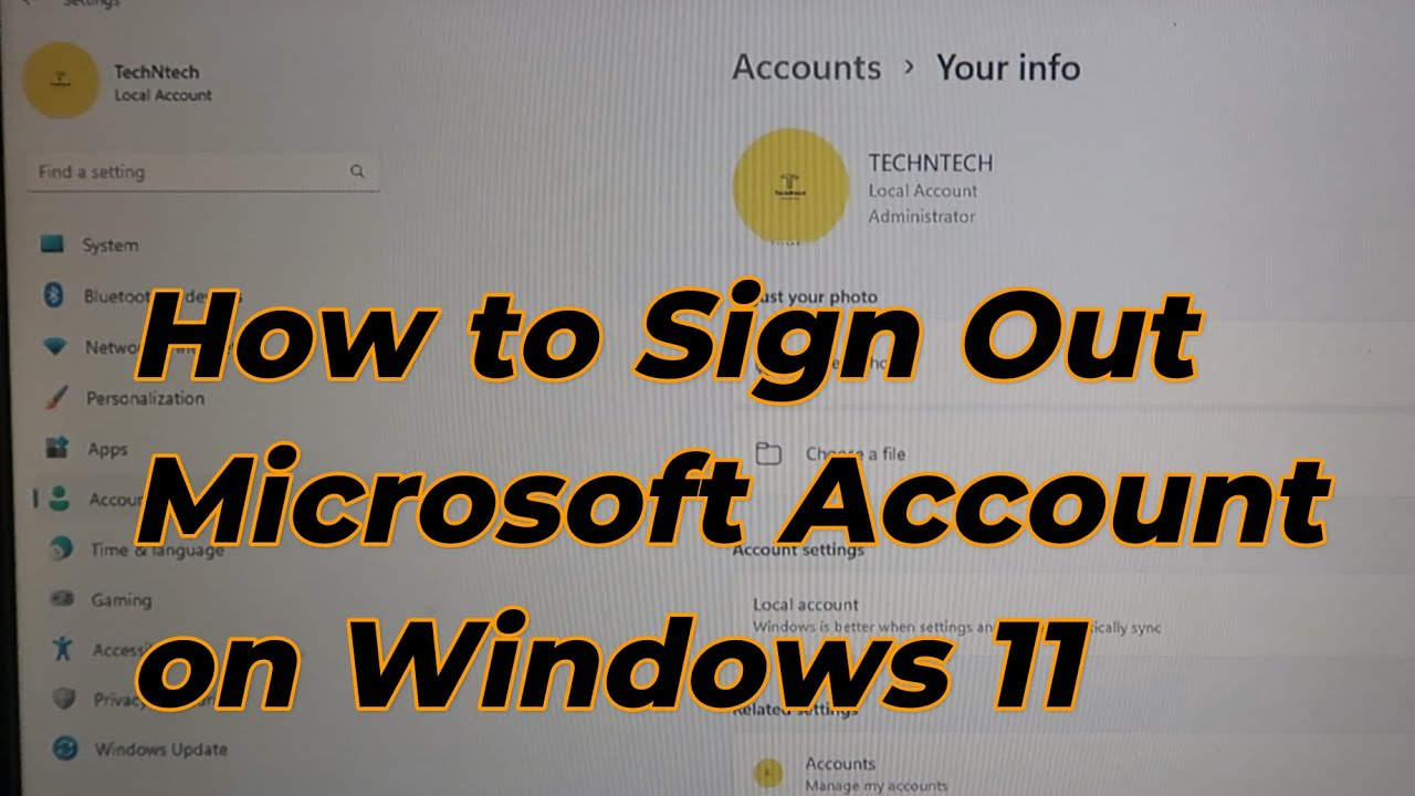 How to sign out Microsoft account on Windows 11