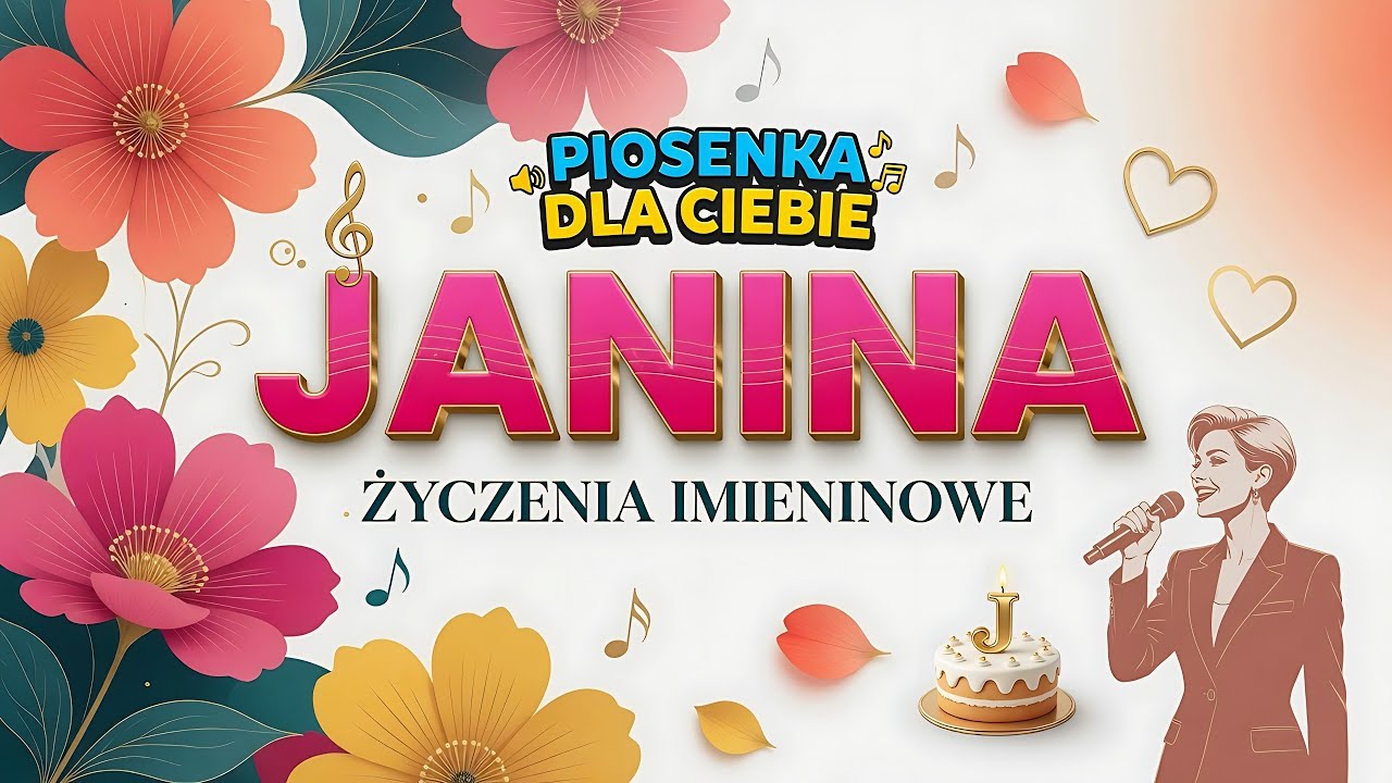 JANINA &bull; JANKA 🌸 Piosenka na imieniny Janiny 🎙️ Życzenia imieninowe &ndash; Sto lat Janka!