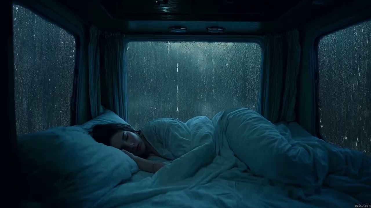 Rain & Thunder Sounds | Midnight Rain on Car Window for Deep Sleep, Insomnia Relief & Relaxation