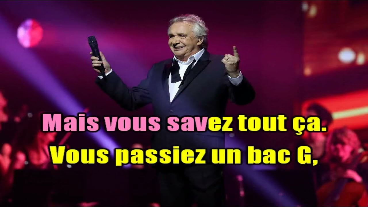 KARAOKÉ Michel Sardou  Le Bac G Live Zenith D'Amiens 2023 Création JP Karaoké